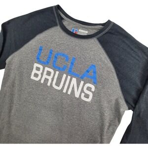 UCLA Bruins Russell Athletic Men's XL Long Sleeve T-Shirt Gray/Black Cotton